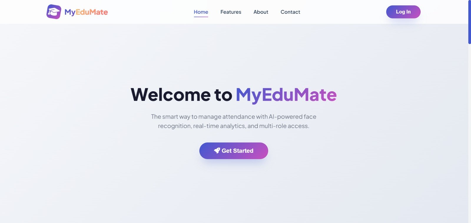 My EduMate web app poster